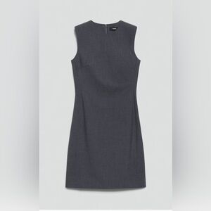 Theory Gray Sleeveless Sheath Dress